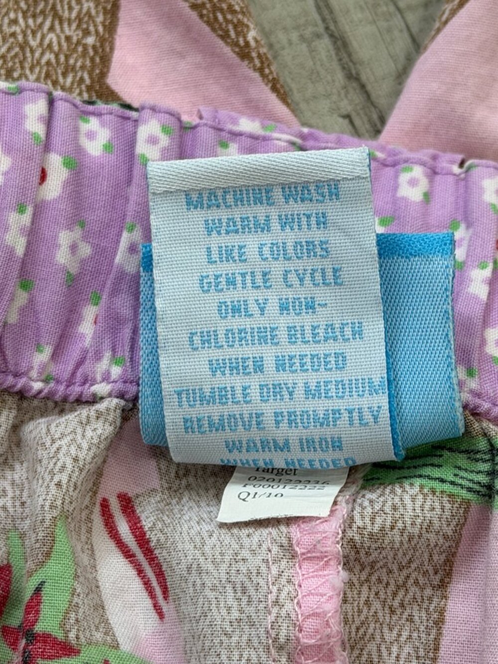 Nick & Nora Women Size S Capri Pajama Pant Sock Monkey Pink Purple Floral Cotton - Picture 7 of 7